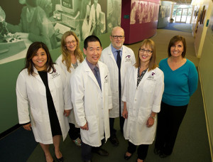 Members of the MBKU study team, left to right in the front row, are Dr. Kristine Huang, Dr. Raymond Chu and Dr. Carmen Barnhardt, and left to right in the back row, Dr. Susan Cotter, Dr. Eric Borsting and Sue Parker. Not pictured is Dr. Angela Chen.